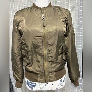 Forever 21 Khaki Bomber Jacket